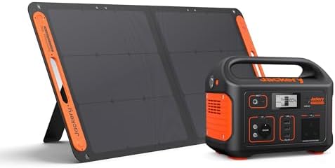 Jackery Solar Generator 500, 518WH Power Station with SolarSaga100W Solar Panel, Mobile Lithium Battery Pack for Holiday RV Camping, Outdoor Adventure, Emergency