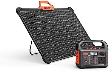 Jackery Solar Generator 240 v2 + 80W Solar Panel 2024 New Version, 256Wh LiFePO4 Battery 230V/300W 256Wh Solar Generator, Emergency Backup for Outdoors/Picnics/Fishing/Traveling
