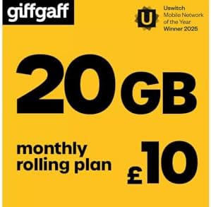 giffgaff Nano/Micro/Standard SIM – lowcost 4G/5G monthly bundles, perfect for phones or travel WiFi devices