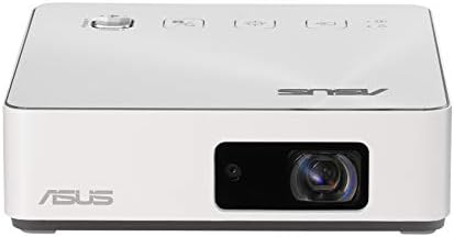 ASUS S2 White USB-C Portable LED Projector, 720P (1280 x 720), 500 Lumens, Built-in 6000mAh Battery, Keystone Adjustment, Auto Focus, Wireless Projection