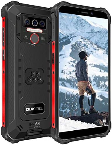 OUKITEL WP5 Rugged Smartphone, 8000mAh Battery Mobile Phones, 5.5" Max 7GB RAM 4G LTE Dual SIM Android 11 Phone, 64GB/1TB Extension ROM, Triple Camera 13MP, Face/Fingerprint ID GPS- UK Version, Black